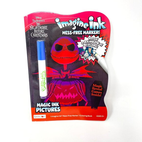 Disney's Nightmare Before Christmas Shaped Imagine Ink Book Color No Mess - Picture 2 of 9